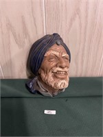 1960s Bosson Head Chalkware Sikh-England