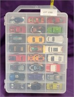 48 HOT WHEELS TOY CARS IN PLASTIC STORAGE CASE