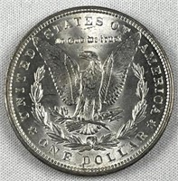 1900 UNC Morgan Silver Dollar w/ Toned Obv.