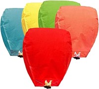 5 Pack Chinese Lantern Sky Flying Paper Lanterns -