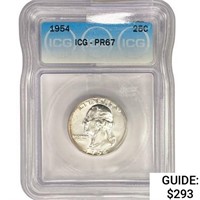 1954 Washington Silver Quarter ICG PR67