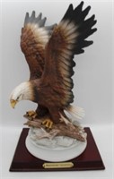 Porcelain Eagle Figure w/ wood base
