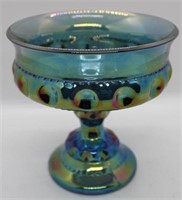 Carnival Glass Compote - 5" tall