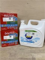 All laundry detergent & 2-2 pack bounce dryer
