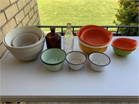 Selection of Kitchen Mixing Bowls. Some Vintage