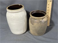Pair of stoneware crocks
