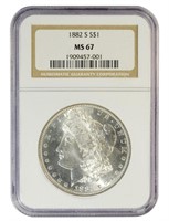 Certified MS-67 1882-S Morgan Dollar