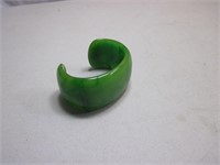 Vintage Green Cuff Bakelite Bracelet - Tested