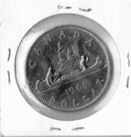 Canadian 1969 silver dollar