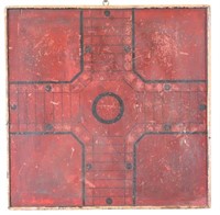 Early Red Parcheesi Board