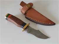 Damascus Knife With Sheath