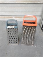 2- FOOD GRATERS, STAINLESS STEEL