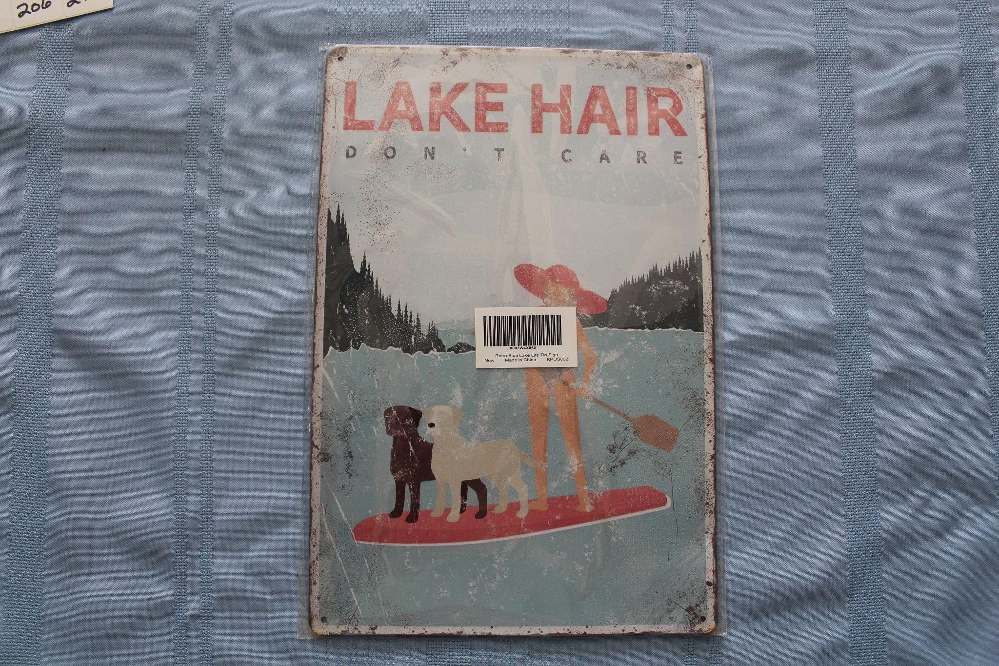 Retro Tin Sign "Lake Hair"