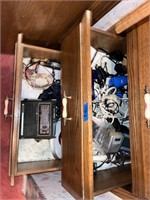 Two Drawer Contents: Electronics, Hairdryers,