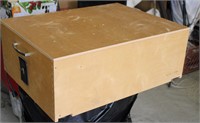 Electrified Wood Storage Box  28"W 21"D 10.5"T