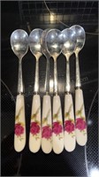 Pink Floral Tea Spoons