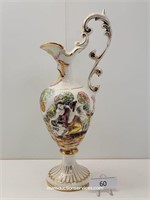 16" Ornate Keramos R. Capodimonte Italy Vase