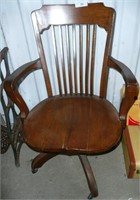 Vintage Wood Office Chair