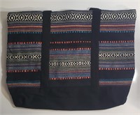 HAND STITCHED CARRY-ON BAG 16 X 21", BLACK