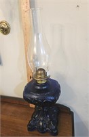 Cobalt kerosene lamp