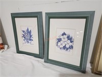 Pair of Mary Hughes Framed Floral Prints