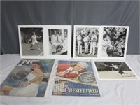 Collection of Vintage B&W Tennis Photos On Boards