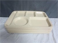 *Lot of 10 Vintage School Lunch Plastic Trays All