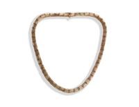 14K Gold Snake Link Necklace by Unoaerre
