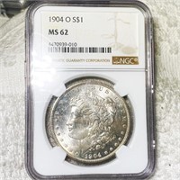 1904-O Morgan Silver Dollar NGC - MS62