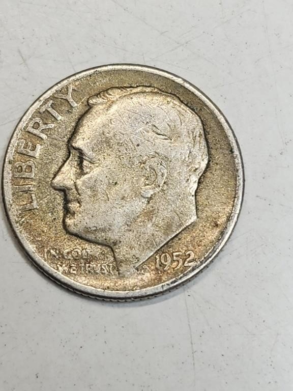 1952 silver Roosevelt dime