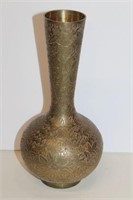 Brass etched Vase