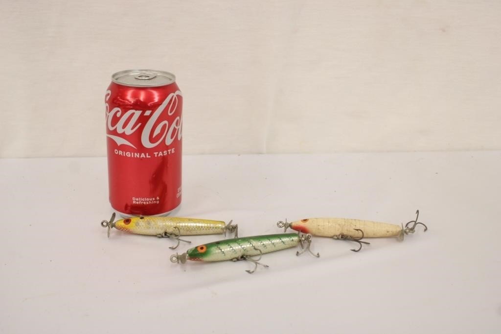 Vintage Wooden Topwater Lures, All As Is