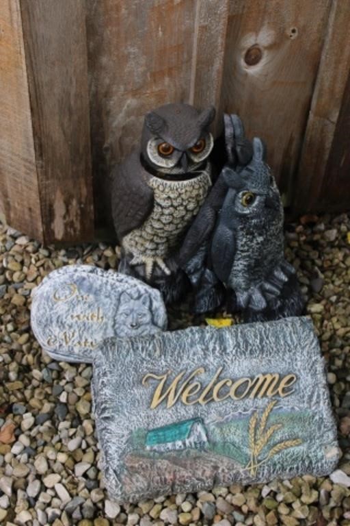 Garden Owls & Stones