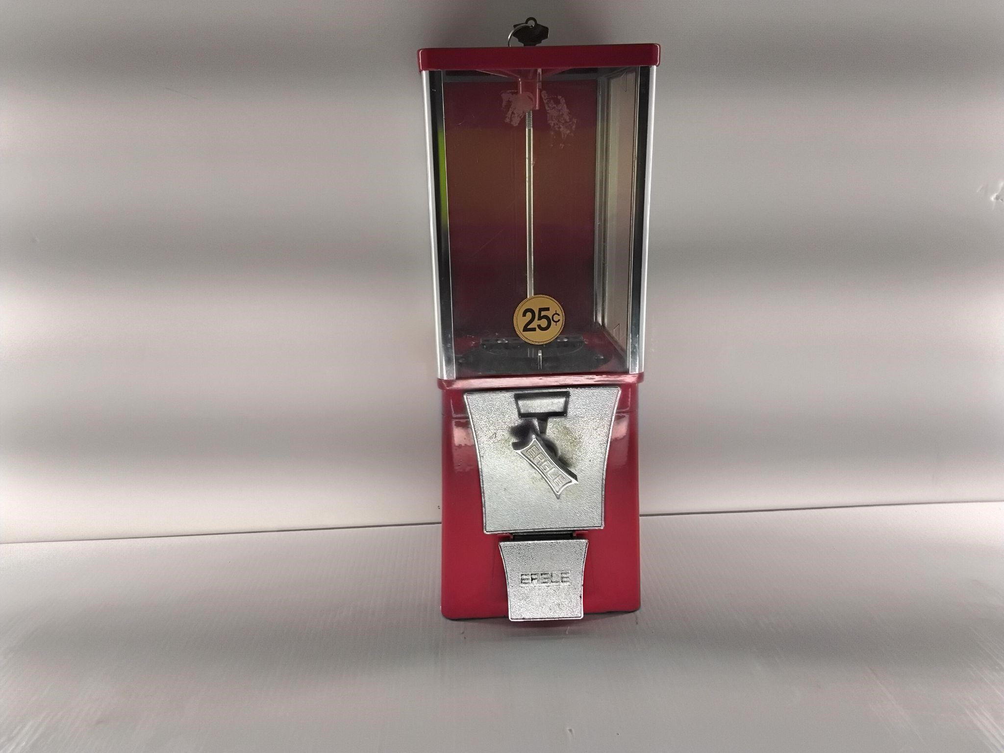 25 cent gumball machine with key