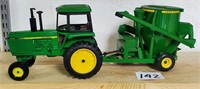John Deere 4450 tractor and feed grinder