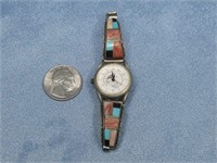 Multi Stone Inlay Watch Band Kokopelli Watch
