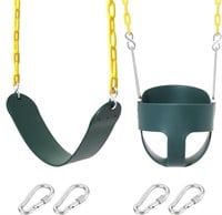 Green Swing Set - Toddler High Back Full Bucket