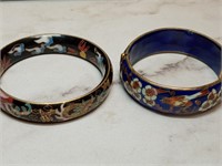 OF) Vintage hand-painted enamel bracelets