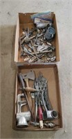 2 BOXES OF EARLY KITCHEN UTENSILS