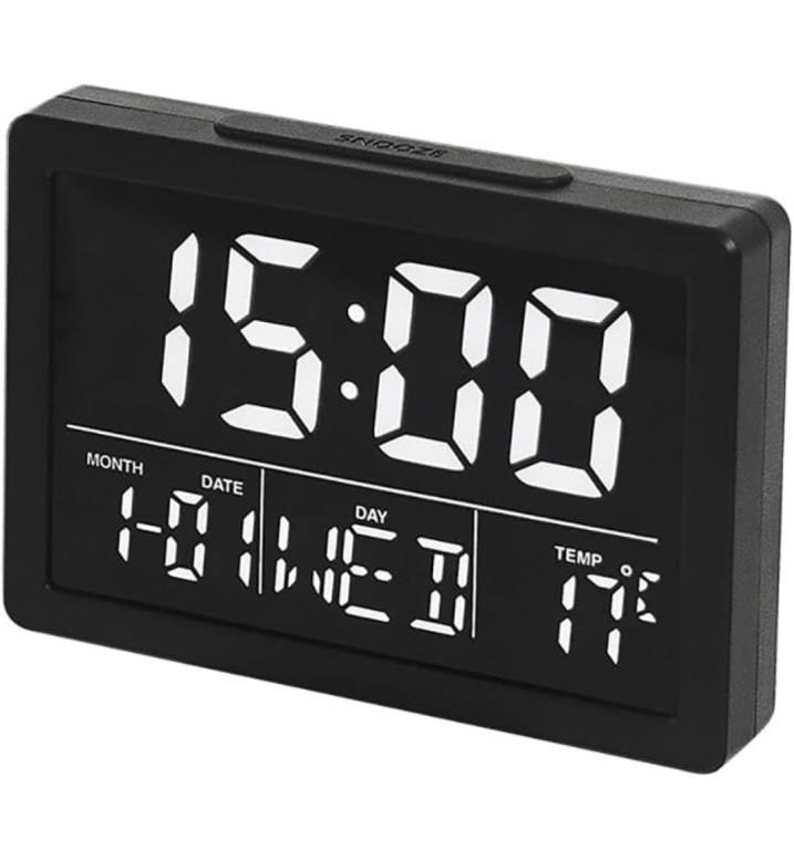 Tested - (No box) Lancoon Digital Alarm Clock,