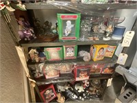 4 SHELVES, AMERICAN PORCELAIN, SANTA, CHRISTMAS