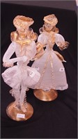 Pair of Venetian glass figurines of couple