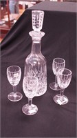 Five pieces of Waterford crystal: 13" high