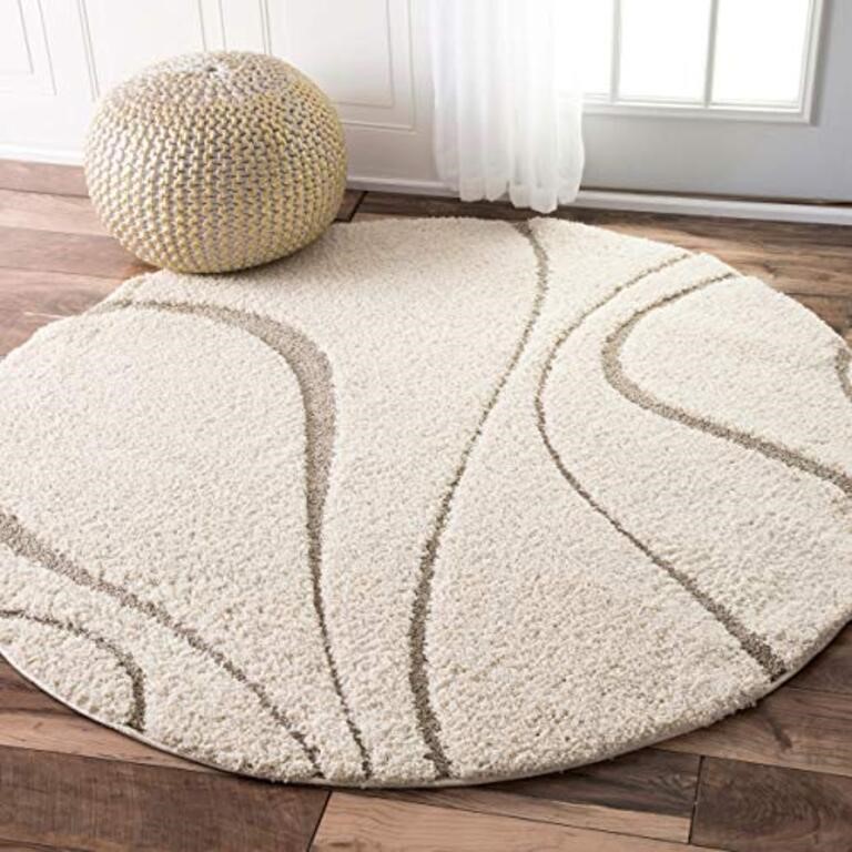 nuLOOM Carolyn Modern Shag Area Rug - 4 Round