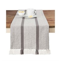 Table Runner Cotton Farmhouse Boho 14x72 in