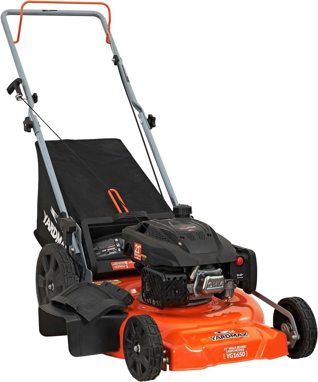 YARDMAX 21in 170cc Gas Walk Behind Push Lawn Mower