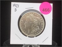 1921-S Morgan Silver Dollar in Flip