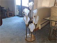 Vintage Calla Lily Flower Lamp 36 inched high