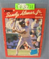 Sandy Alomar rookie baseball card