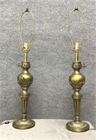 Pair of Metal Table Lamps